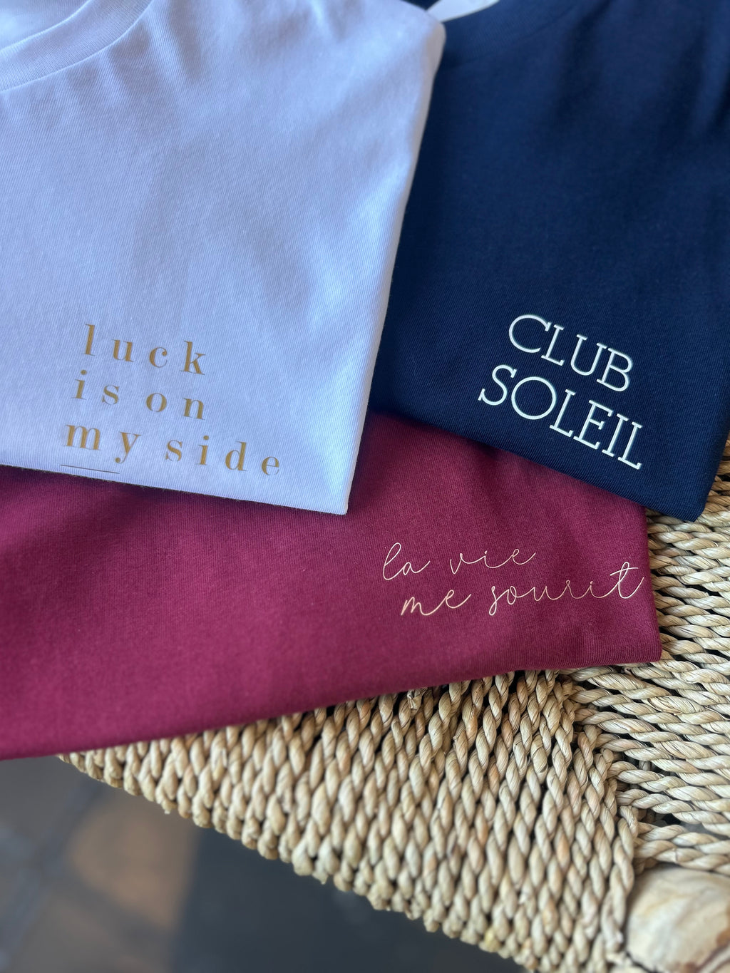 Luck is on my side T-shirt | gold print
